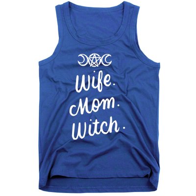 Wife Mom Witch Funny Halloween Funny Gift Witchcraft Wicca Gift Tank Top