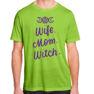 Wife Mom Witch Funny Halloween Funny Gift Witchcraft Wicca Gift Adult ChromaSoft Performance T-Shirt