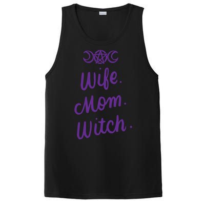 Wife Mom Witch Funny Halloween Funny Gift Witchcraft Wicca Gift PosiCharge Competitor Tank