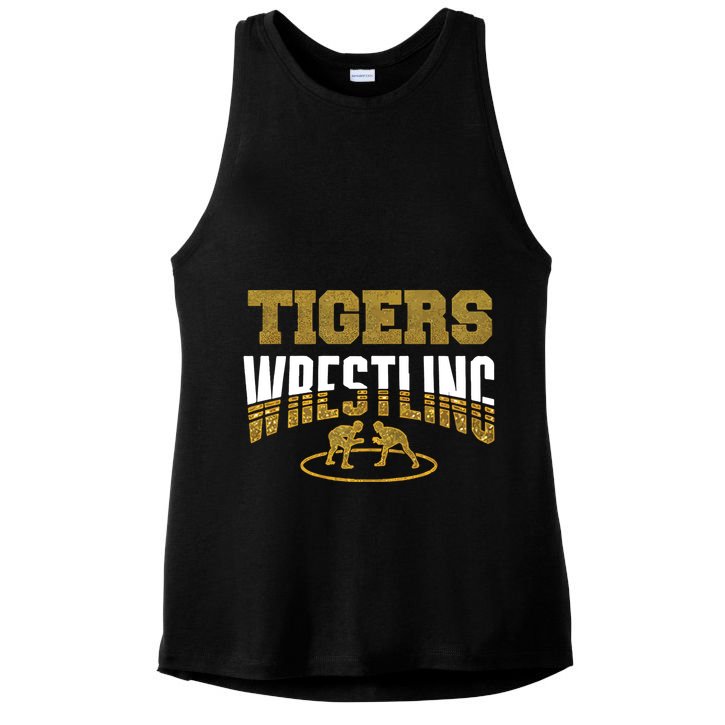 Wrestling Mom Wrestler Ladies PosiCharge Tri-Blend Wicking Tank