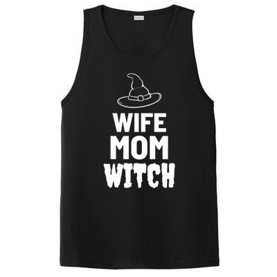 Wife Mom Witch Halloween Funny Joke Gift PosiCharge Competitor Tank