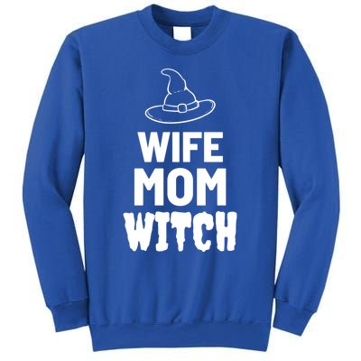 Wife Mom Witch Halloween Funny Joke Gift Sweatshirt