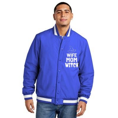 Wife Mom Witch Halloween Funny Joke Gift Insulated Varsity Jacket