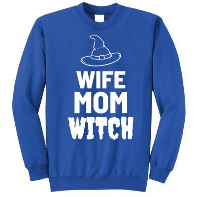 Wife Mom Witch Halloween Funny Joke Gift Tall Sweatshirt