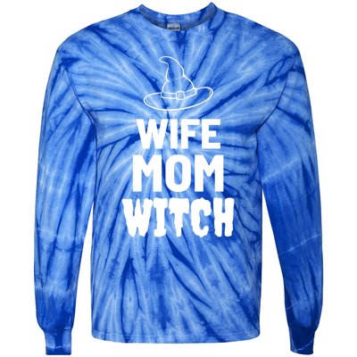 Wife Mom Witch Halloween Funny Joke Gift Tie-Dye Long Sleeve Shirt