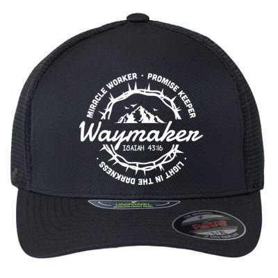 Waymaker Miracle Worker Promise Keeper Jesus Christ Flexfit Unipanel Trucker Cap