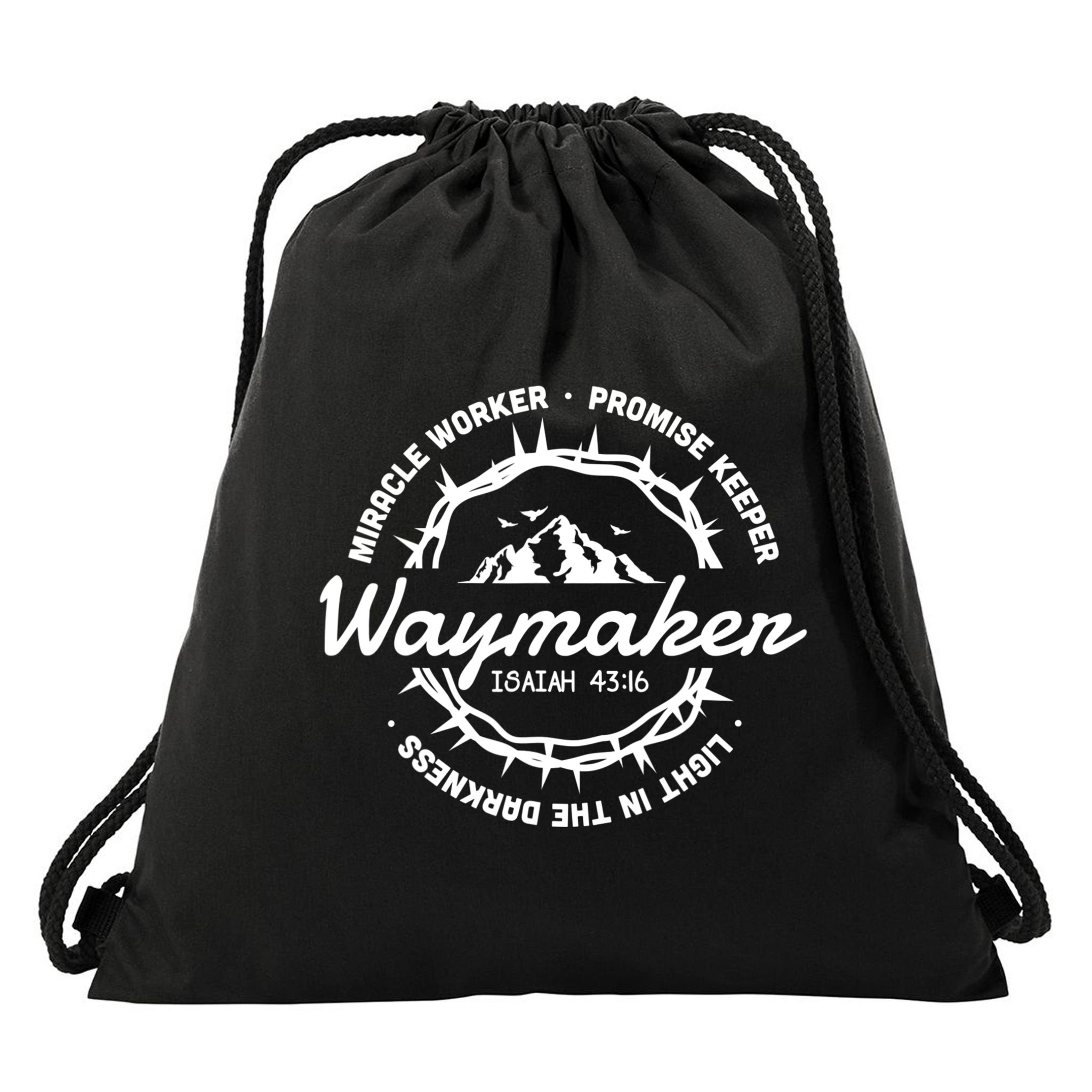 Waymaker Miracle Worker Promise Keeper Jesus Christ Drawstring Bag