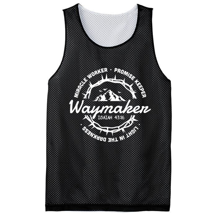 Waymaker Miracle Worker Promise Keeper Jesus Christ Mesh Reversible Basketball Jersey Tank