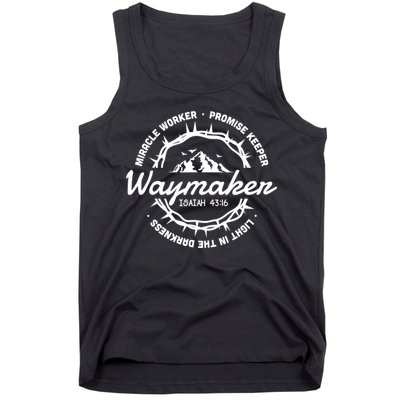 Waymaker Miracle Worker Promise Keeper Jesus Christ Tank Top