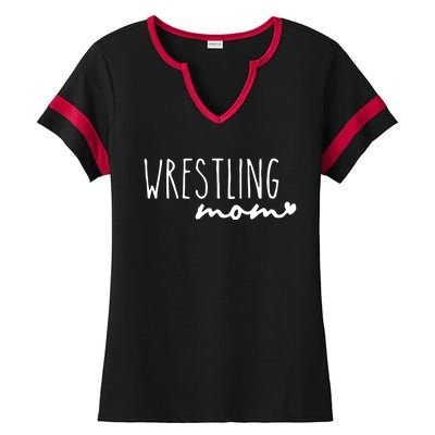 Wrestling Mom Wrestler Mom Ladies Halftime Notch Neck Tee