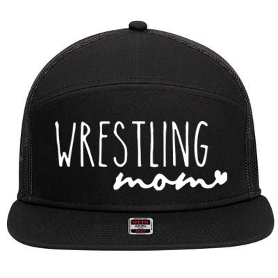 Wrestling Mom Wrestler Mom 7 Panel Mesh Trucker Snapback Hat