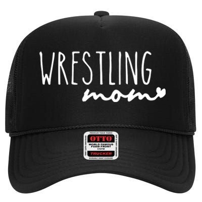 Wrestling Mom Wrestler Mom High Crown Mesh Back Trucker Hat