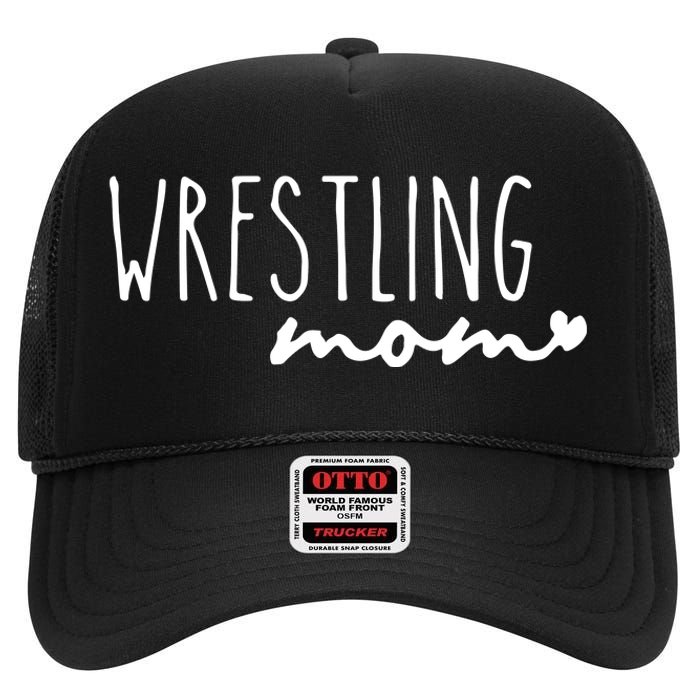 Wrestling Mom Wrestler Mom High Crown Mesh Back Trucker Hat