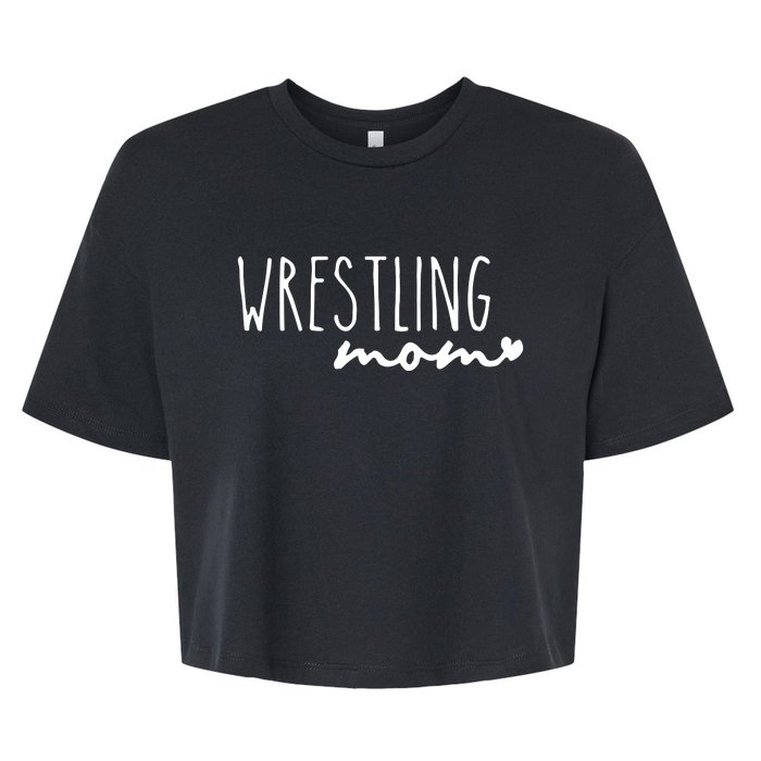 Wrestling Mom Wrestler Mom Bella+Canvas Jersey Crop Tee