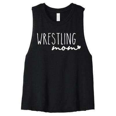 Wrestling Mom Wrestler Mom Women's Racerback Cropped Tank