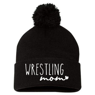 Wrestling Mom Wrestler Mom Pom Pom 12in Knit Beanie