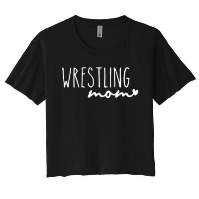 Wrestling Mom Wrestler Mom Women's Crop Top Tee