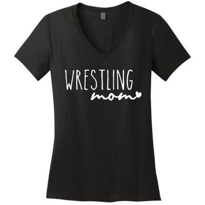 Wrestling Mom Wrestler Mom Women's V-Neck T-Shirt