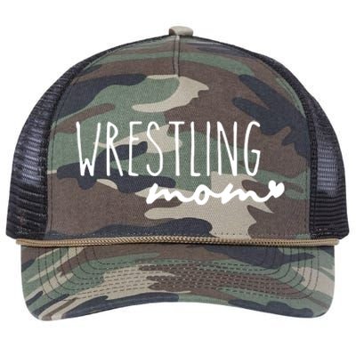 Wrestling Mom Wrestler Mom Retro Rope Trucker Hat Cap