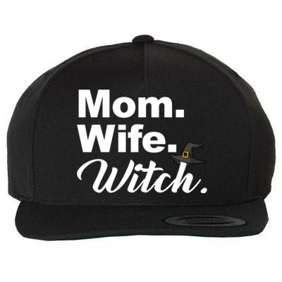 Wife Mom Witch Novelty Halloween Meaningful Gift Wool Snapback Cap