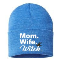 Wife Mom Witch Novelty Halloween Meaningful Gift Sustainable Knit Beanie