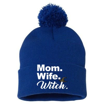 Wife Mom Witch Novelty Halloween Meaningful Gift Pom Pom 12in Knit Beanie