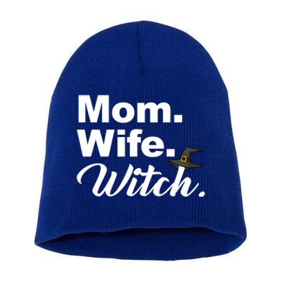 Wife Mom Witch Novelty Halloween Meaningful Gift Short Acrylic Beanie