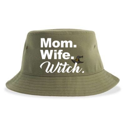 Wife Mom Witch Novelty Halloween Meaningful Gift Sustainable Bucket Hat