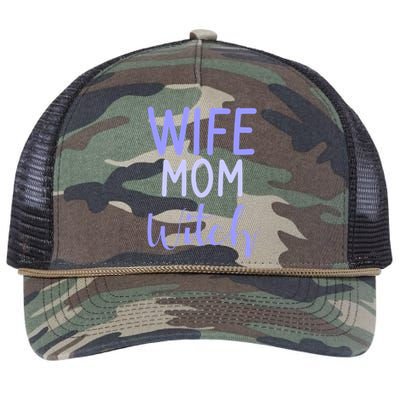 Wife Mom Witch Gift Retro Rope Trucker Hat Cap