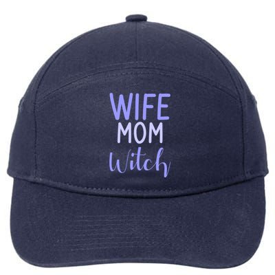 Wife Mom Witch Gift 7-Panel Snapback Hat