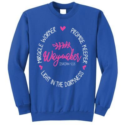 Waymaker Miracle Worker Promise Keeper Isaiah 4216 Sweatshirt