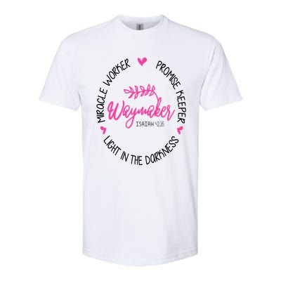 Waymaker Miracle Worker Promise Keeper Isaiah 4216 Softstyle CVC T-Shirt