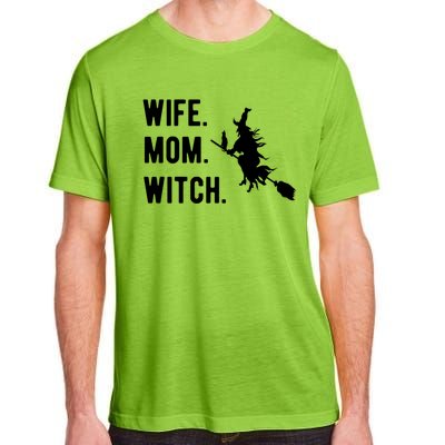 Wife Mom Witch Gift Funny Halloween Mom Gift Adult ChromaSoft Performance T-Shirt