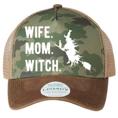 Wife Mom Witch Gift Funny Halloween Mom Gift Legacy Tie Dye Trucker Hat