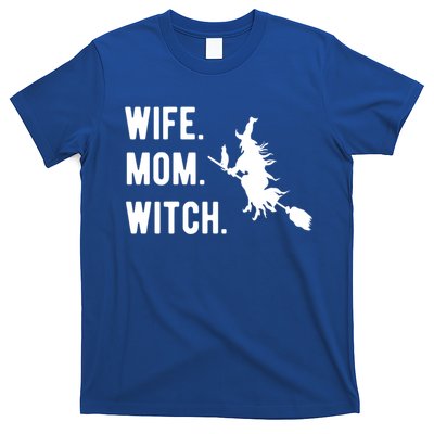 Wife Mom Witch Gift Funny Halloween Mom Gift T-Shirt