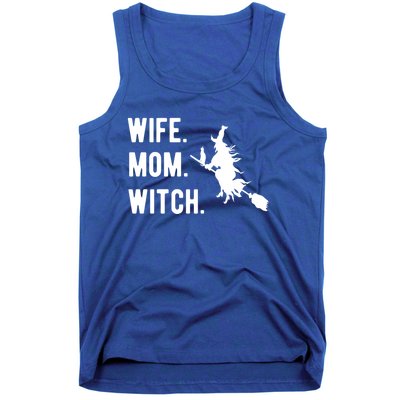 Wife Mom Witch Gift Funny Halloween Mom Gift Tank Top