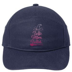 Wife Mom Witch Gift 7-Panel Snapback Hat