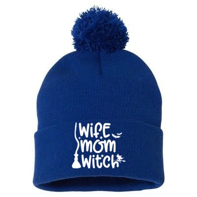 Wife Mom Witch Great Gift Pom Pom 12in Knit Beanie