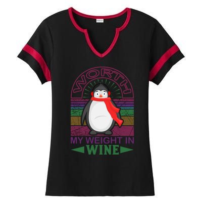 Worth My Weight In Wine Ladies Halftime Notch Neck Tee