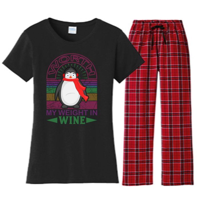 Worth My Weight In Wine Women's Flannel Pajama Set