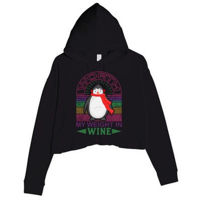 Worth My Weight In Wine Crop Fleece Hoodie