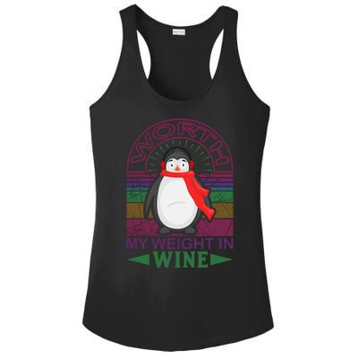 Worth My Weight In Wine Ladies PosiCharge Competitor Racerback Tank