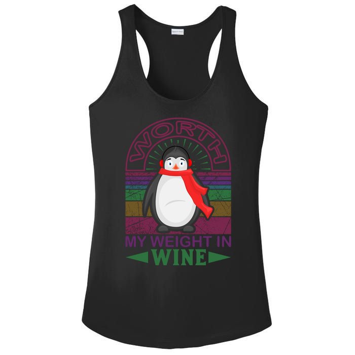 Worth My Weight In Wine Ladies PosiCharge Competitor Racerback Tank