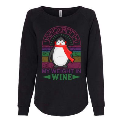 Worth My Weight In Wine Womens California Wash Sweatshirt