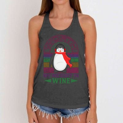 Worth My Weight In Wine Women's Knotted Racerback Tank