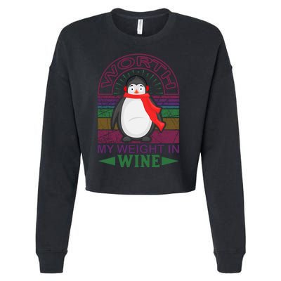 Worth My Weight In Wine Cropped Pullover Crew