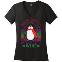 Worth My Weight In Wine Women's V-Neck T-Shirt