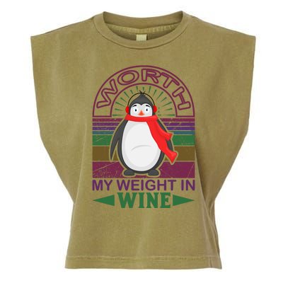 Worth My Weight In Wine Garment-Dyed Women's Muscle Tee