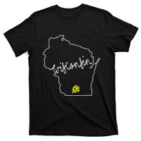 Womens Madison Wisconsin Cheese Funny WI Home State T-Shirt