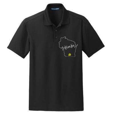 Womens Madison Wisconsin Cheese Funny WI Home State Dry Zone Grid Polo